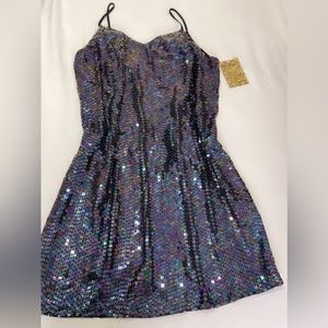 Ashley Steward dress with sequined,size 24 color navy blue